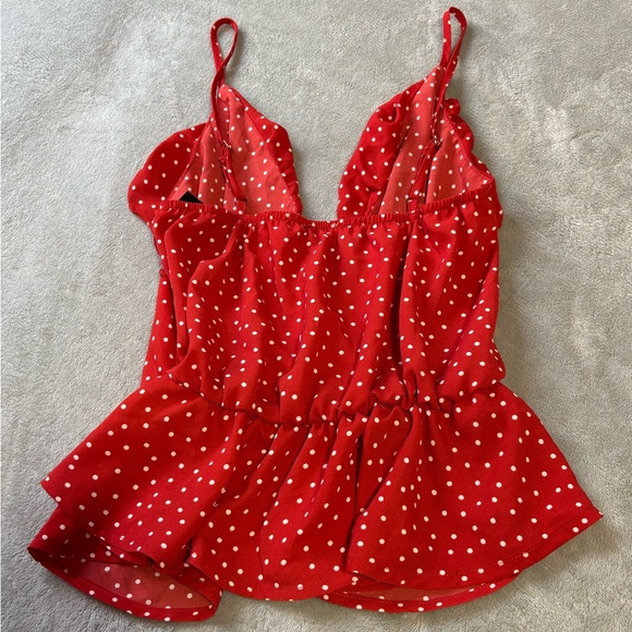 NWT Ardene Red Polka Dot Flowy Tank Top - Picture 4 of 4
